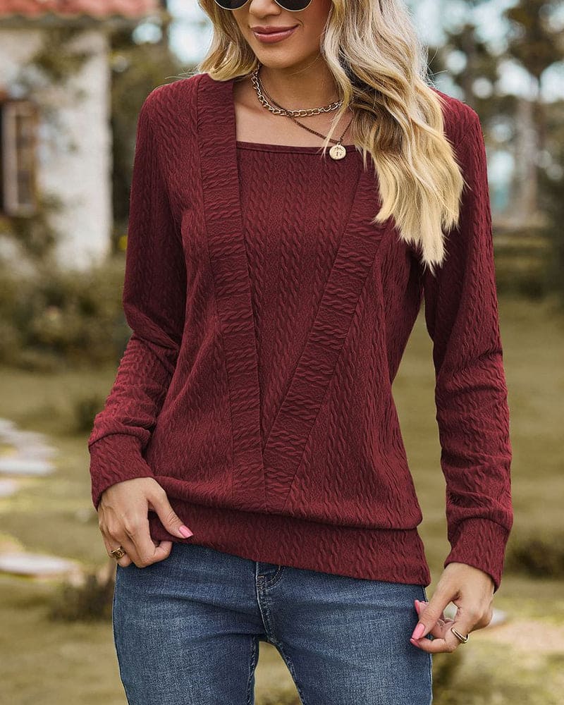 Viviana | Blouse met Lange Mouwen voor Herfst en Lente