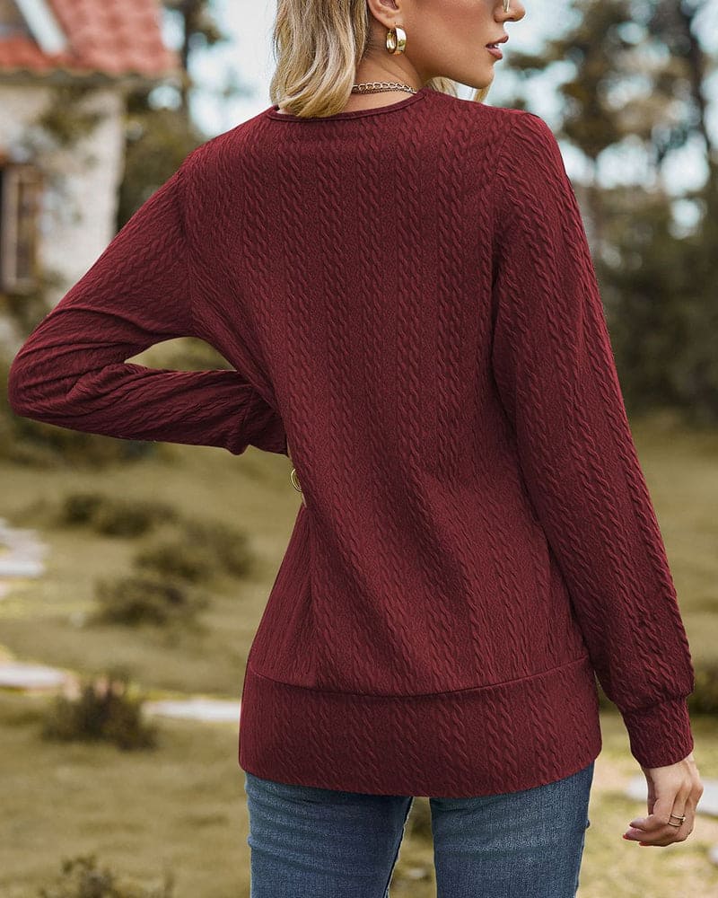 Viviana | Blouse met Lange Mouwen voor Herfst en Lente