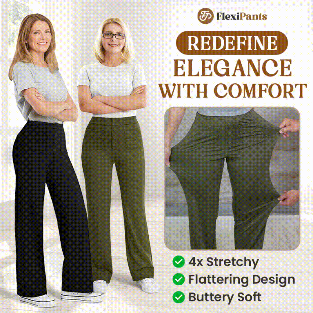 Casual stretchbroek met hoge taille voor dames