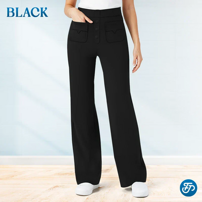Casual stretchbroek met hoge taille voor dames