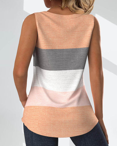 Roma™ - Gestreept tanktopje met knoopjes