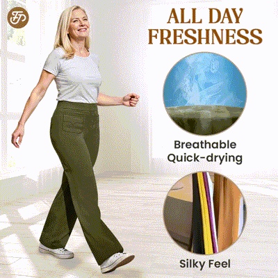 Casual stretchbroek met hoge taille voor dames
