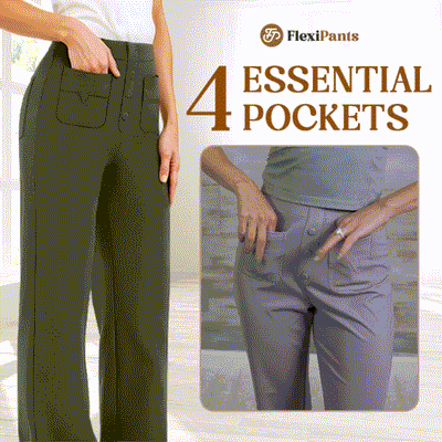 Casual stretchbroek met hoge taille voor dames
