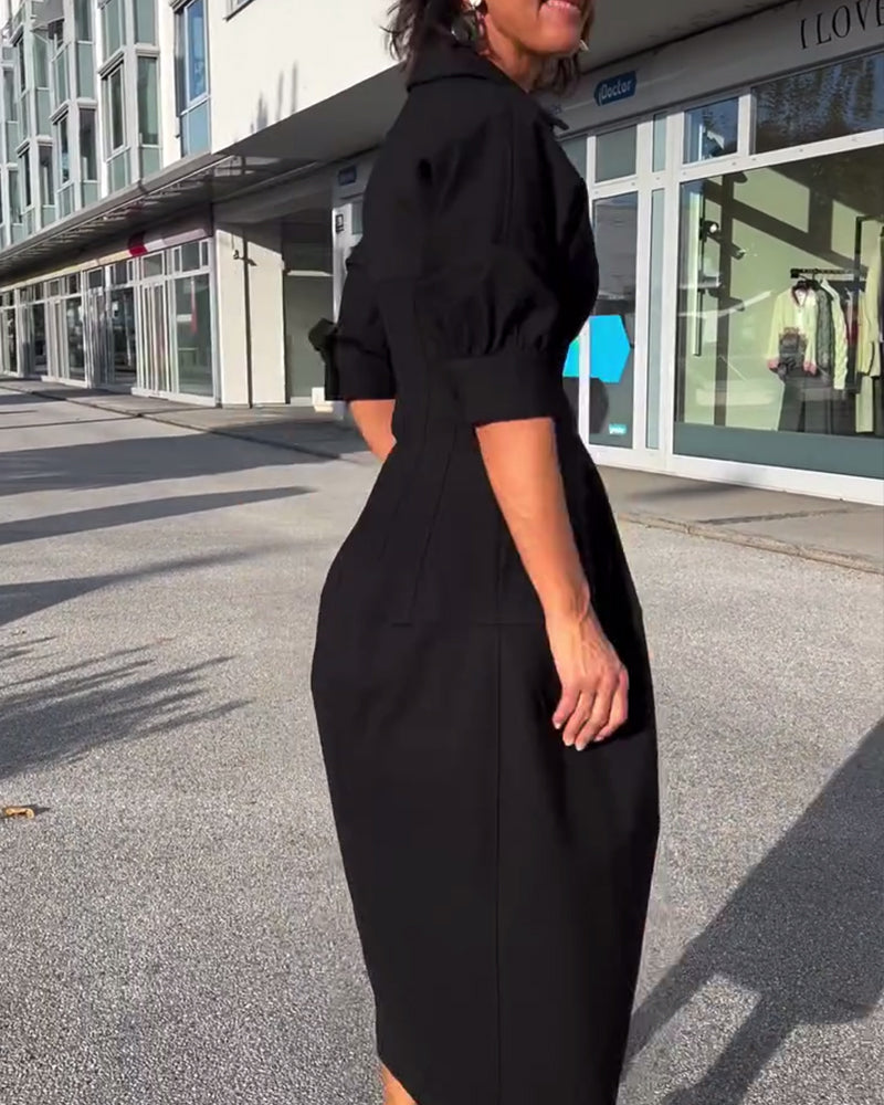 Casual jurk in effen kleur