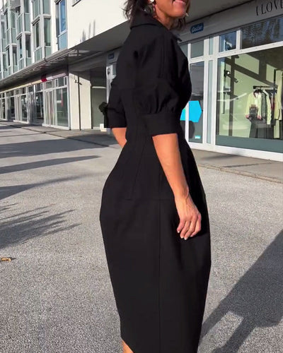 Casual jurk in effen kleur