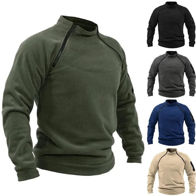 Fleecesweater in militaire stijl voor buiten