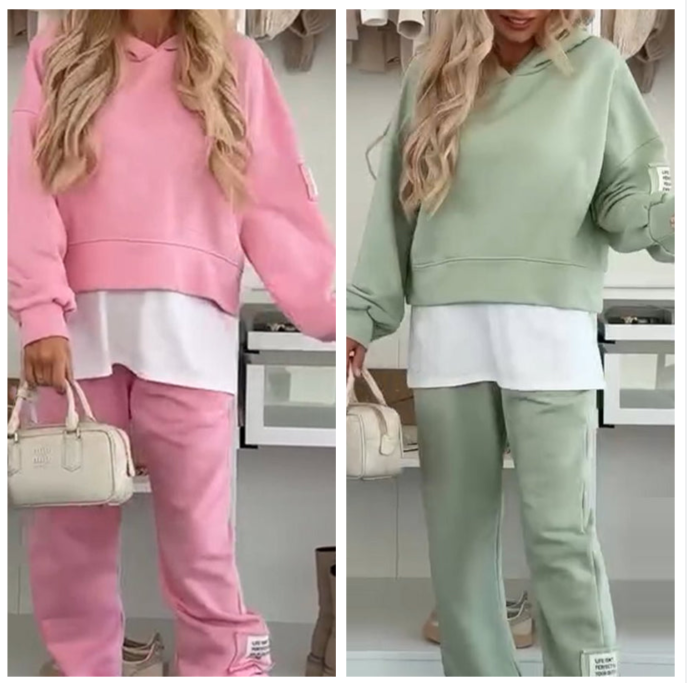 🌸Nieuwe Lente Hot Arrivals✨🩷Dames Casual Patchwork Sweatshirt met Capuchon