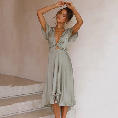Ella | Rozenhouten jurk