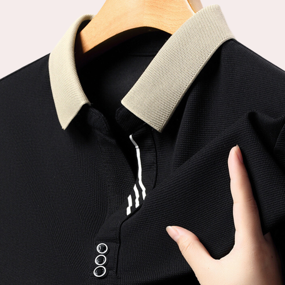 Jacek - Heren Casual Poloshirt met Lange Mouwen