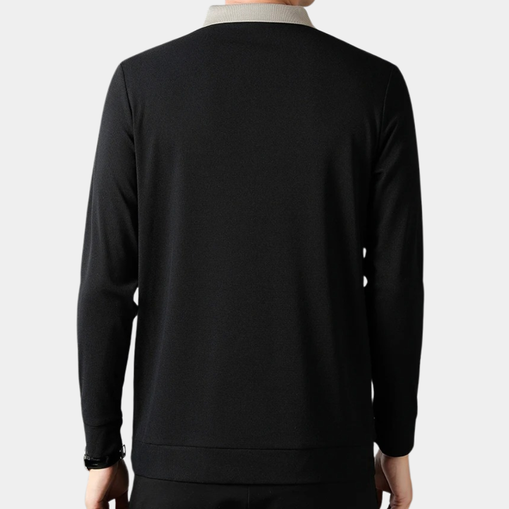 Jacek - Heren Casual Poloshirt met Lange Mouwen