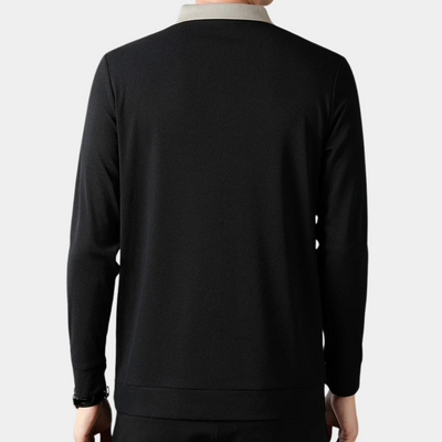 Jacek - Heren Casual Poloshirt met Lange Mouwen
