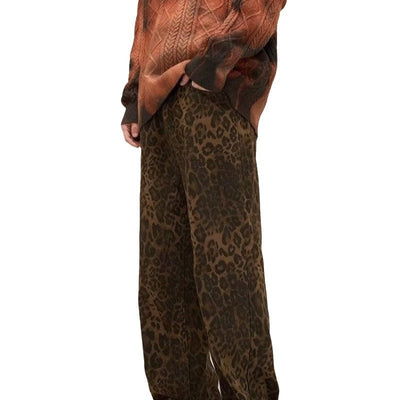 Dames luipaardprint jeans