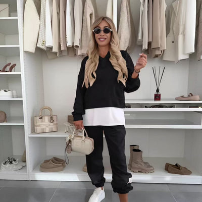 🌸Nieuwe Lente Hot Arrivals✨🩷Dames Casual Patchwork Sweatshirt met Capuchon