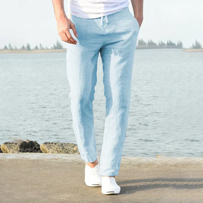 Heren zomer/lente linnen broek - lichtgewicht en ademende stijl - Paris Project - comfort en casual elegantie