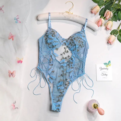 Selene | Geborduurde Vlinder Bodysuit