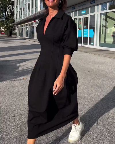 Casual jurk in effen kleur