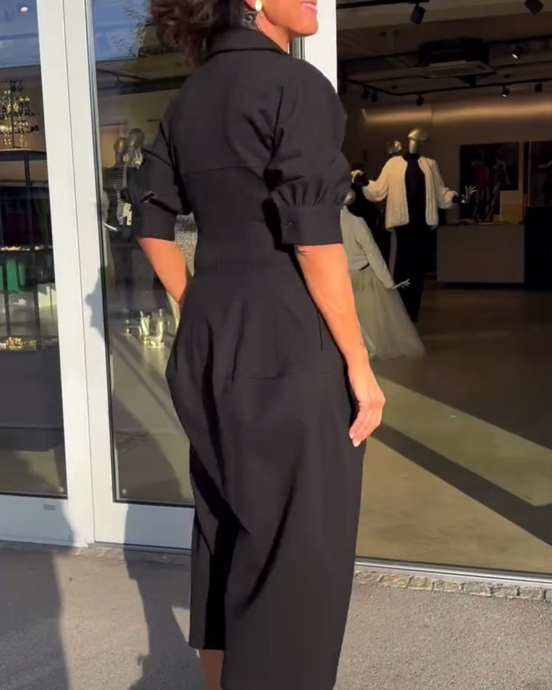Casual jurk in effen kleur