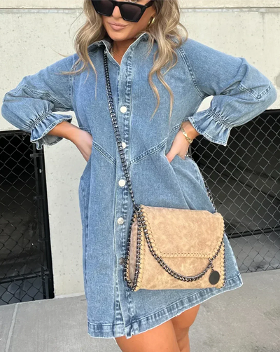 Grace | Denim overhemd met lange mouwen