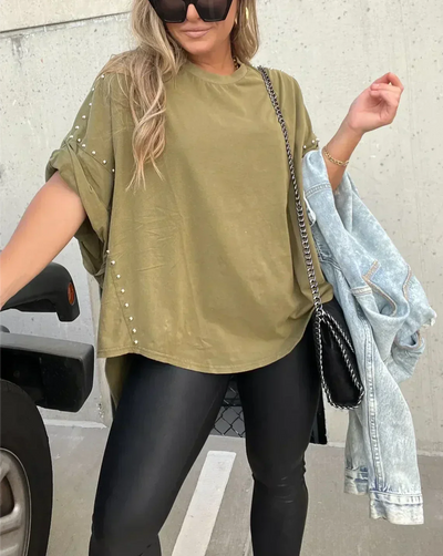 Isabelle™ - Oversized T-shirt met Nieten