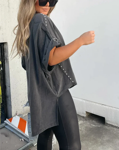Isabelle™ - Oversized T-shirt met Nieten