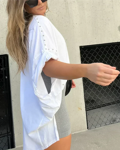 Isabelle™ - Oversized T-shirt met Nieten