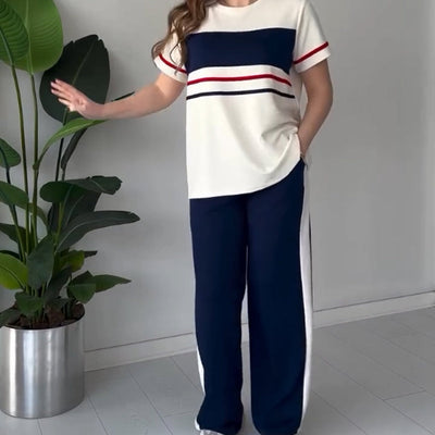 Set van oversized T-shirt en casual broek voor dames
