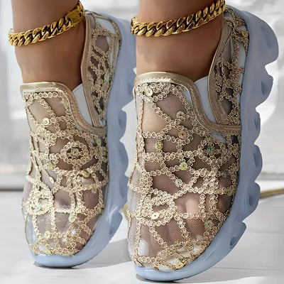 🌴Zomeraanbiedingen🌴 Zomerse mesh-borduurloafers