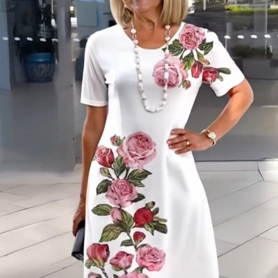 🌸 Lente Special 💐 Rozenbloesemjurk met korte mouwen
