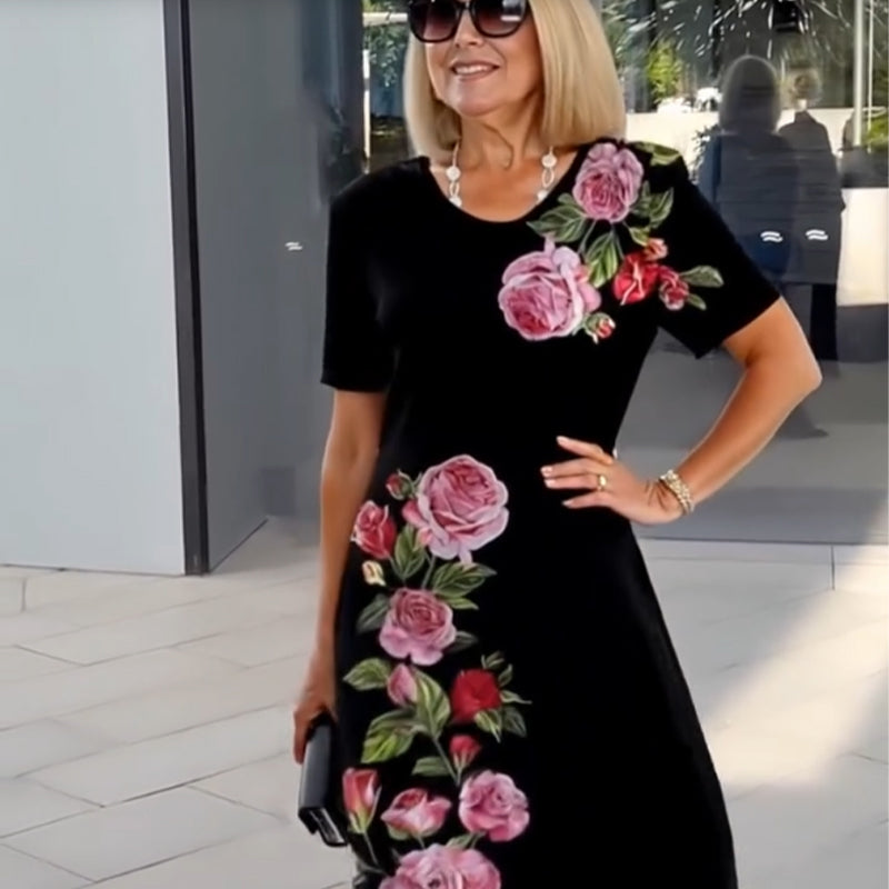 🌸 Lente Special 💐 Rozenbloesemjurk met korte mouwen