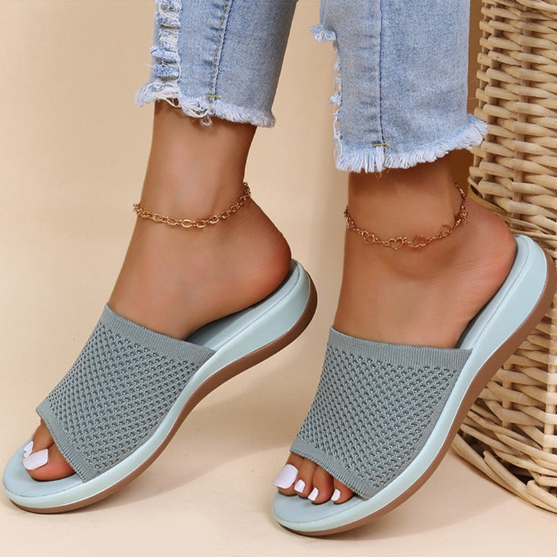 Ademende zomer orthopedische pantoffels voor dames | Marga